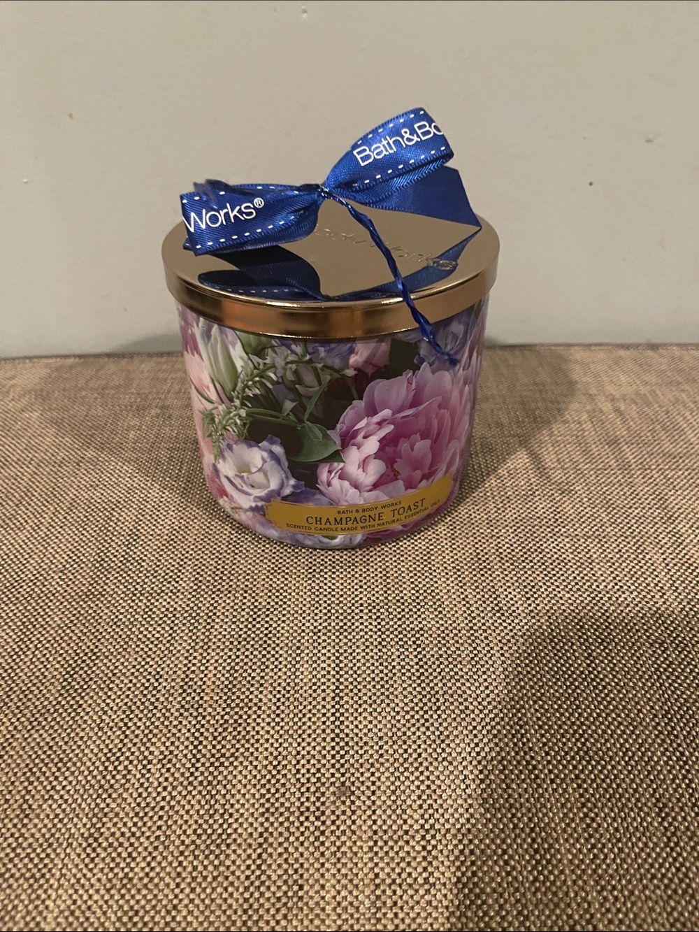 Bath & Body Works Champagne Toast Floral Scented Candle - Pink Floral
